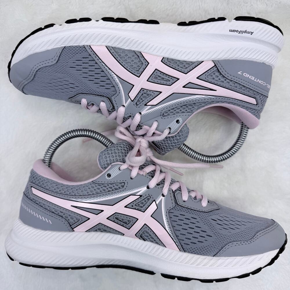 ASICS GEL-CONTEND 7 Womens Running Shoes Sheet Rock Pink Salt Size 7.5 Wide Mesh - Picture 5 of 10